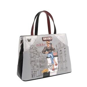 NIKKY Nicole Lee Satchel Unique Black Urban Coffee Dream